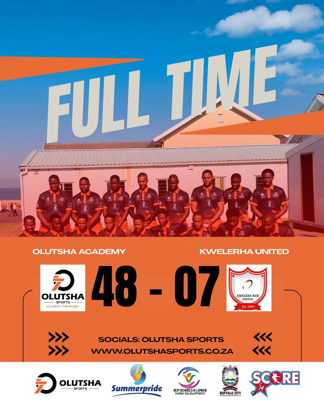Academy Under-19 full-time result graphic