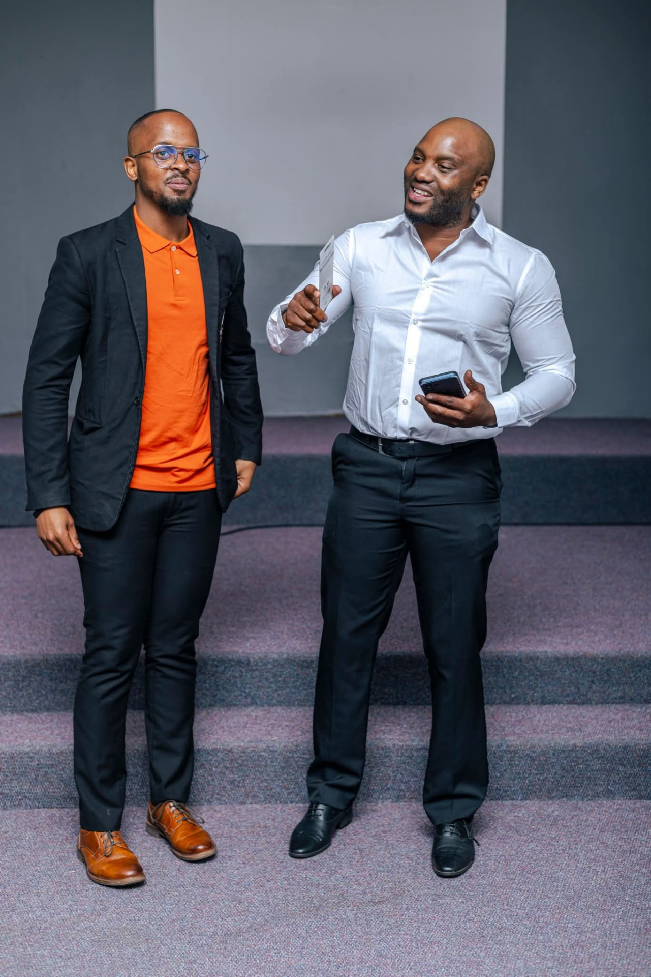 Founder Buhle Mikhail Ntsebeza with a guest at the 2023 year-end function