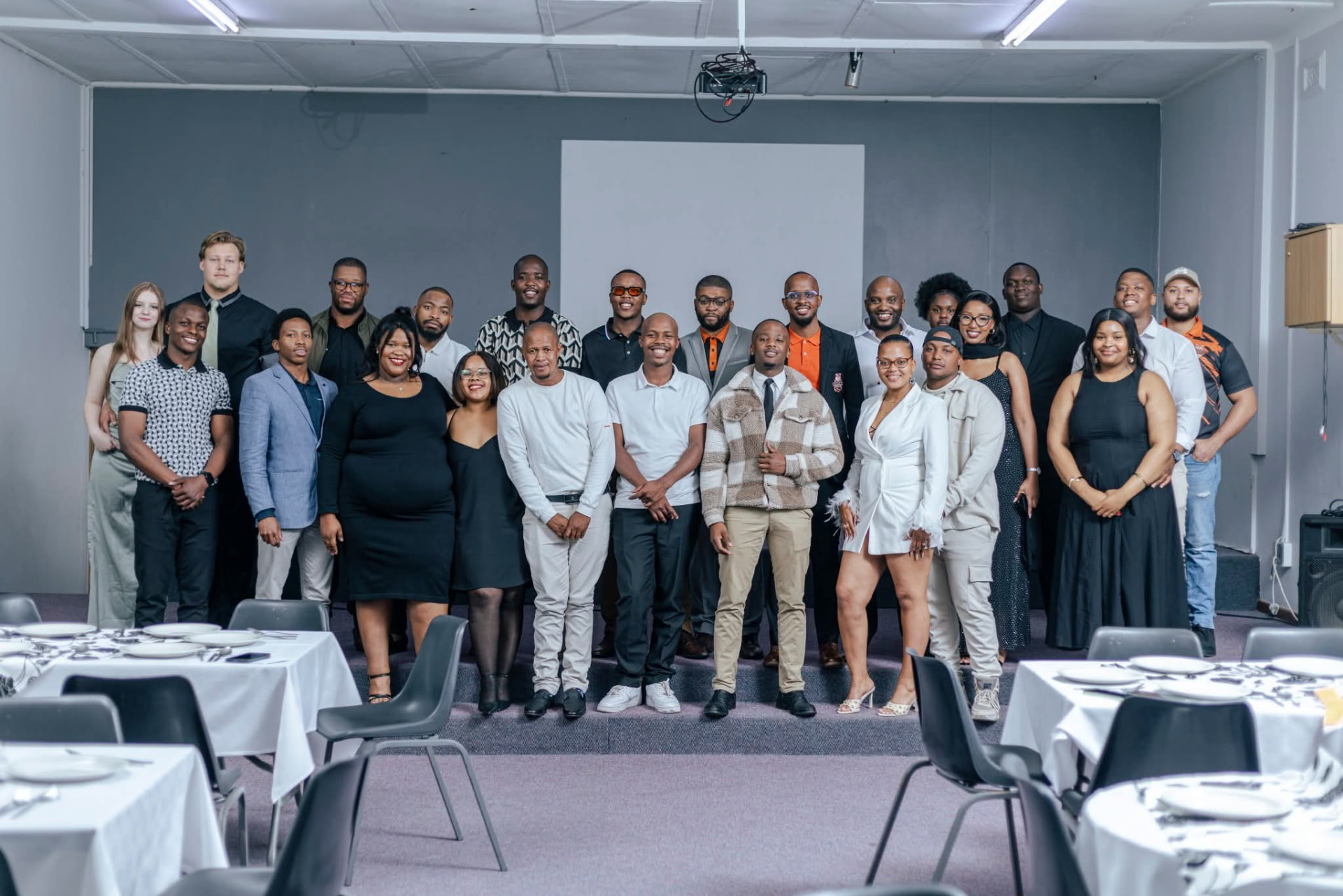 Olutsha Sports staff and guests at the 2025 year-end function