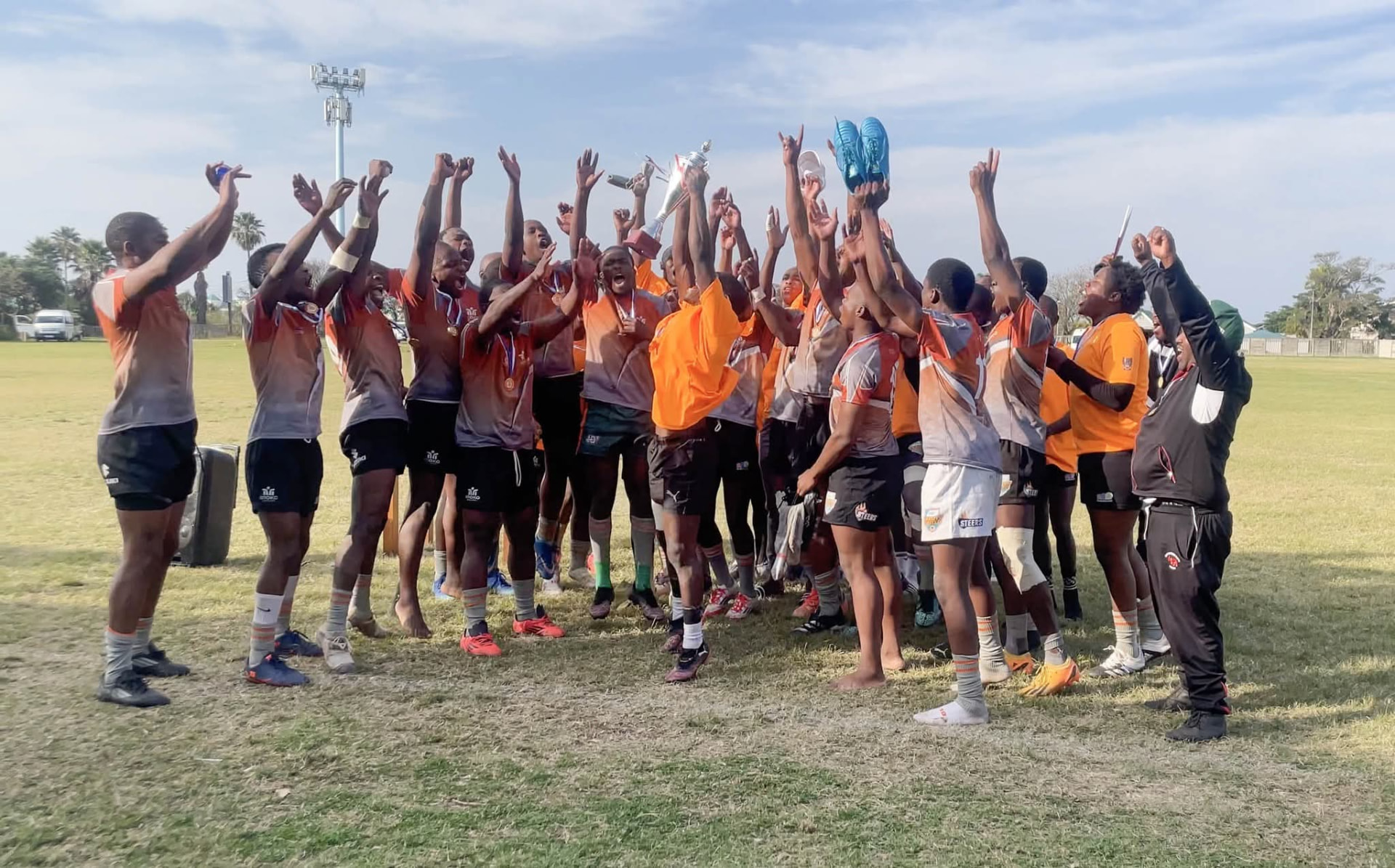 Moko Sports Foundation squad celebrating their Under-21 festival win
